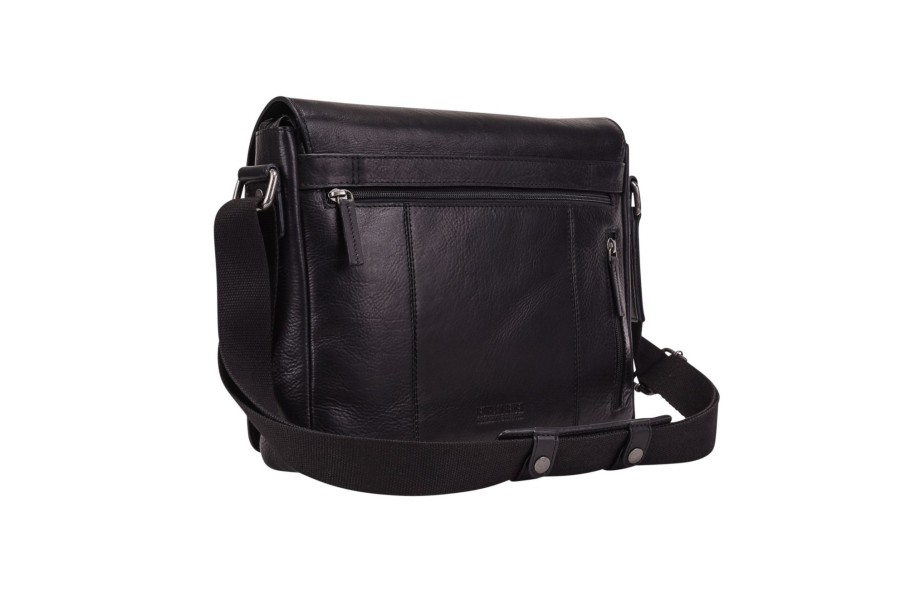 Werktassen Leonhard Heyden | Leonhard Heyden Roma Messenger Bag M Black