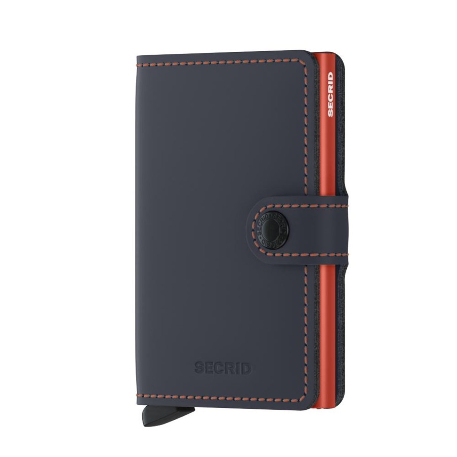 Portemonnees Secrid | Secrid Miniwallet Matte Nightblue & Orange