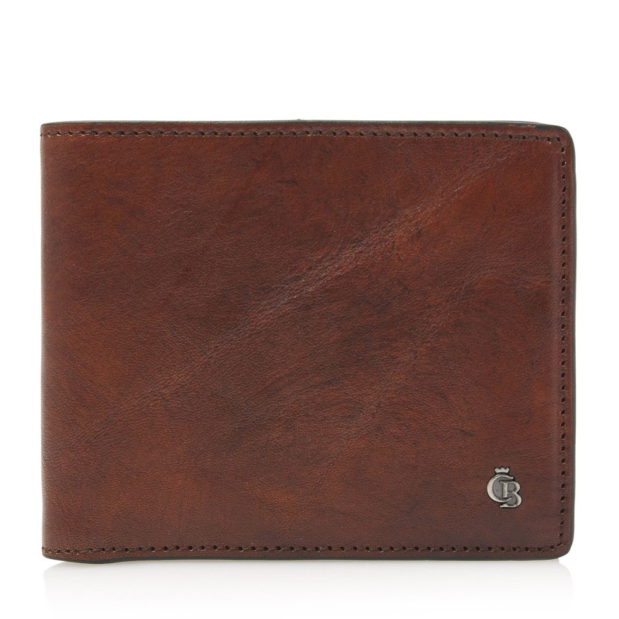 Portemonnees Castelijn & Beerens | Castelijn & Beerens Rien 8 Card Wallet Cognac