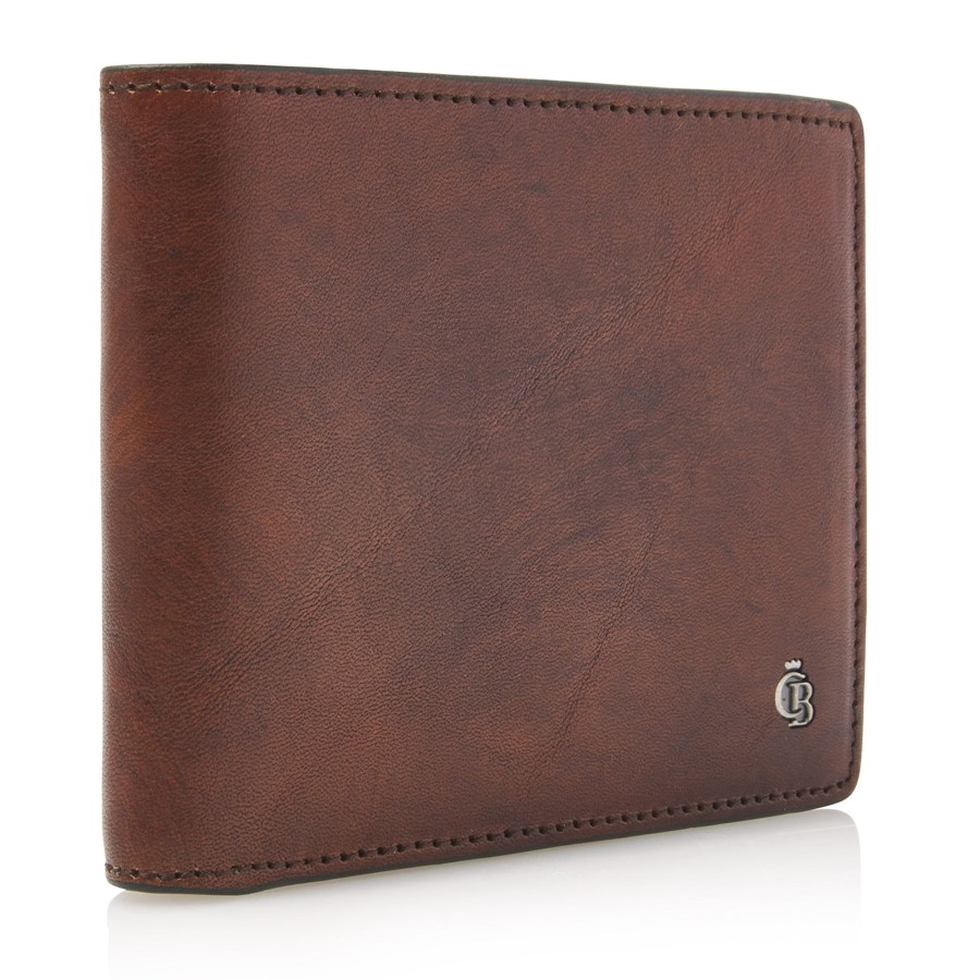 Portemonnees Castelijn & Beerens | Castelijn & Beerens Rien 8 Card Wallet Cognac