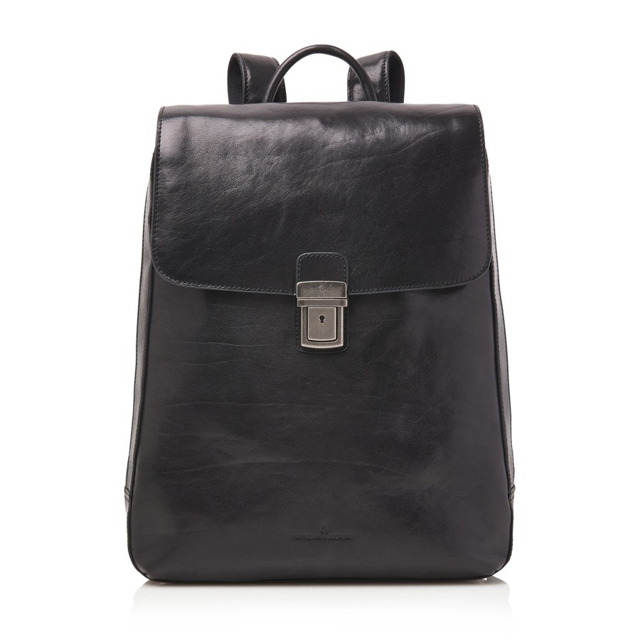 Rugzakken Castelijn & Beerens | Castelijn & Beerens Gaucho Guus Backpack 15.6" Single Zip Black