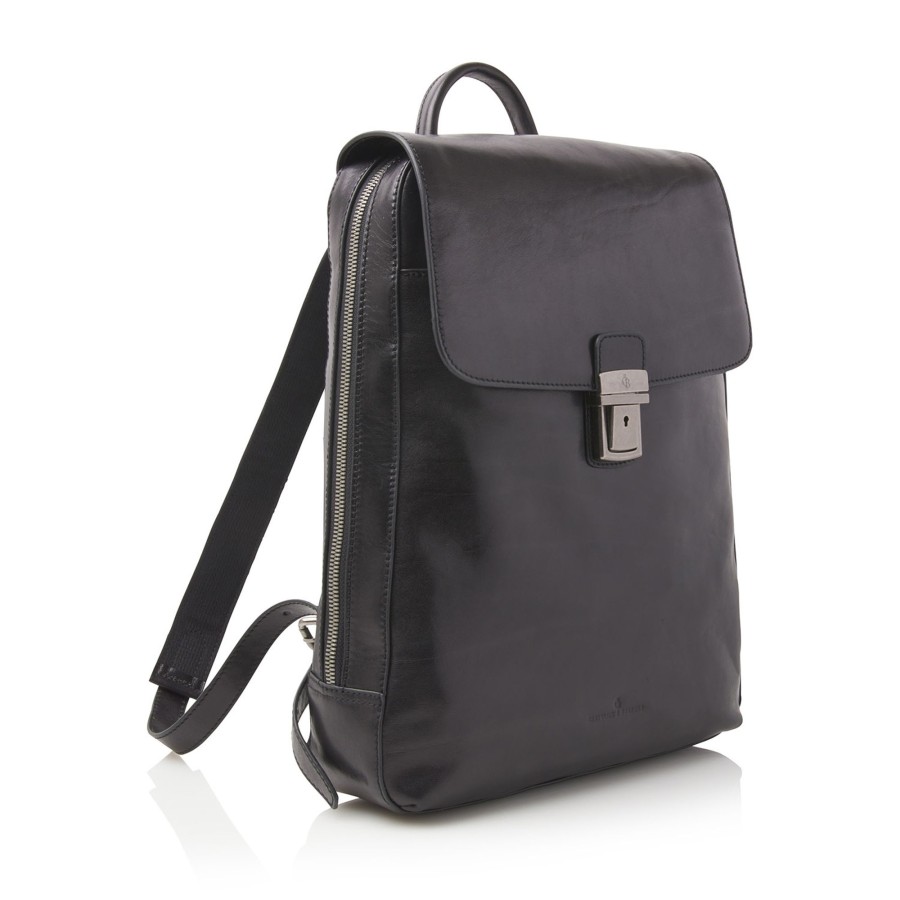 Rugzakken Castelijn & Beerens | Castelijn & Beerens Gaucho Guus Backpack 15.6" Single Zip Black