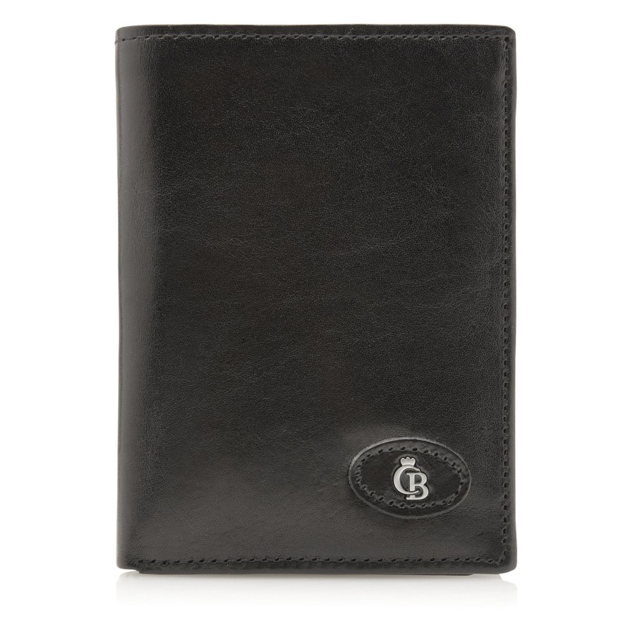 Portemonnees Castelijn & Beerens | Castelijn & Beerens Gaucho 9 Card Tri Fold Wallet Black