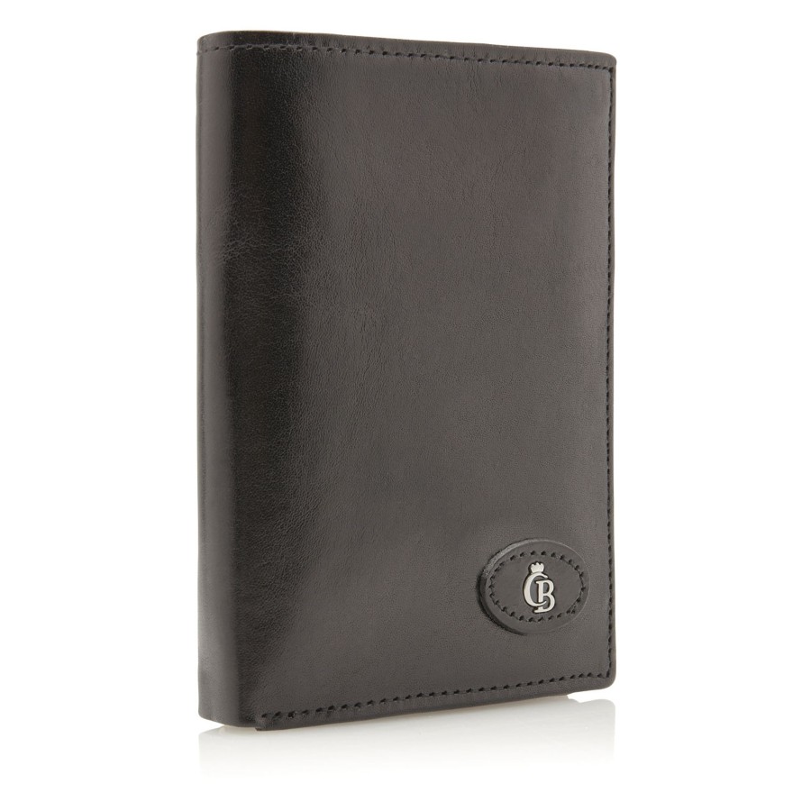 Portemonnees Castelijn & Beerens | Castelijn & Beerens Gaucho 9 Card Tri Fold Wallet Black