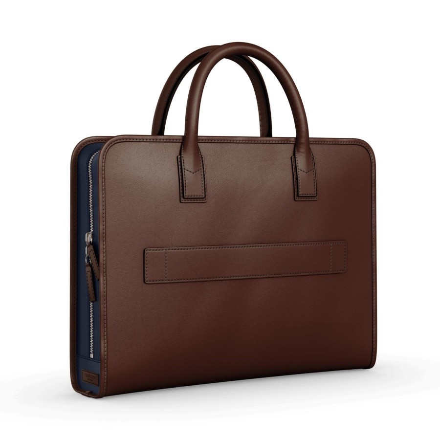 Werktassen Travelteq | Travelteq Briefcase Espresso Navy