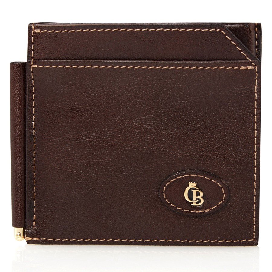 Portemonnees Castelijn & Beerens | Castelijn & Beerens Gaucho Dollarclip Wallet Mocca