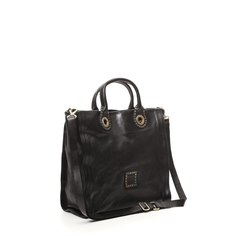 Tassen Campomaggi | Campomaggi Shopping Small Black