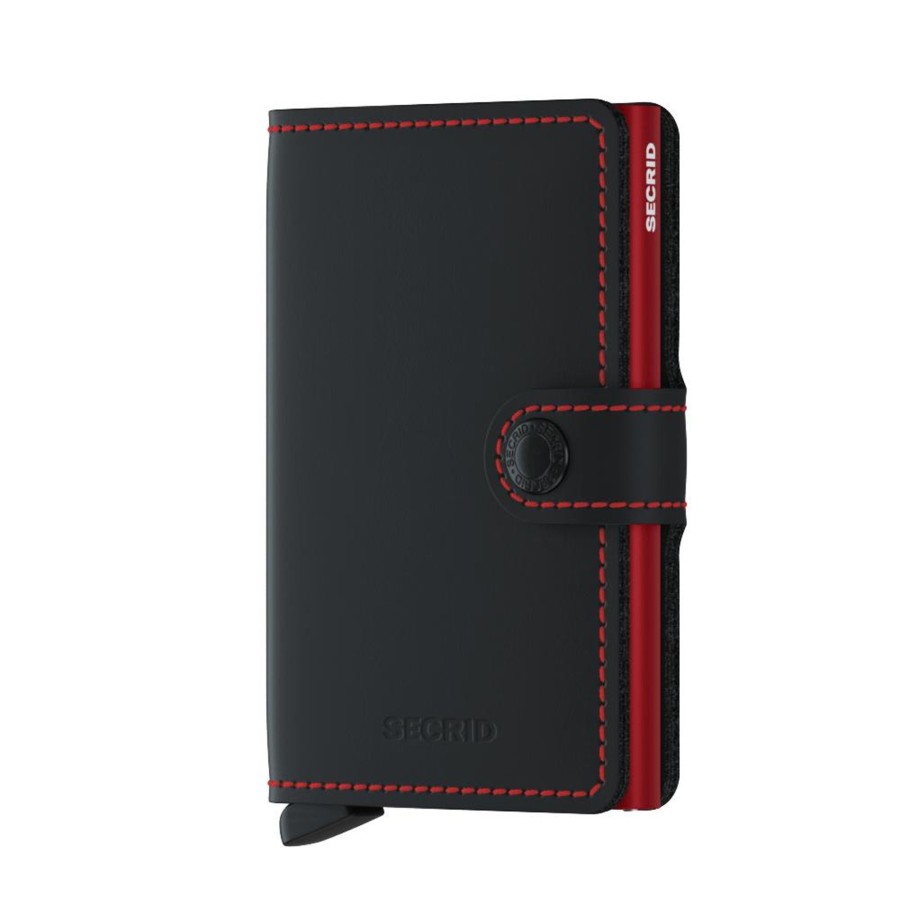 Portemonnees Secrid | Secrid Miniwallet Matte Black Red