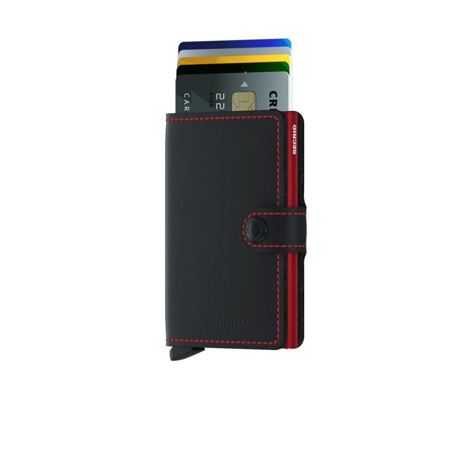 Portemonnees Secrid | Secrid Miniwallet Matte Black Red