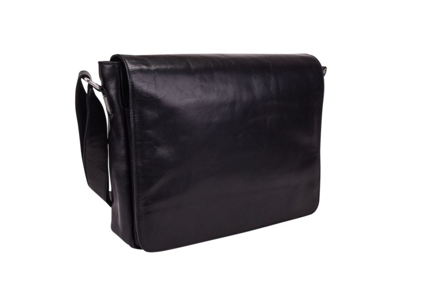 Werktassen Leonhard Heyden | Leonhard Heyden Cambridge Messenger Bag L Black