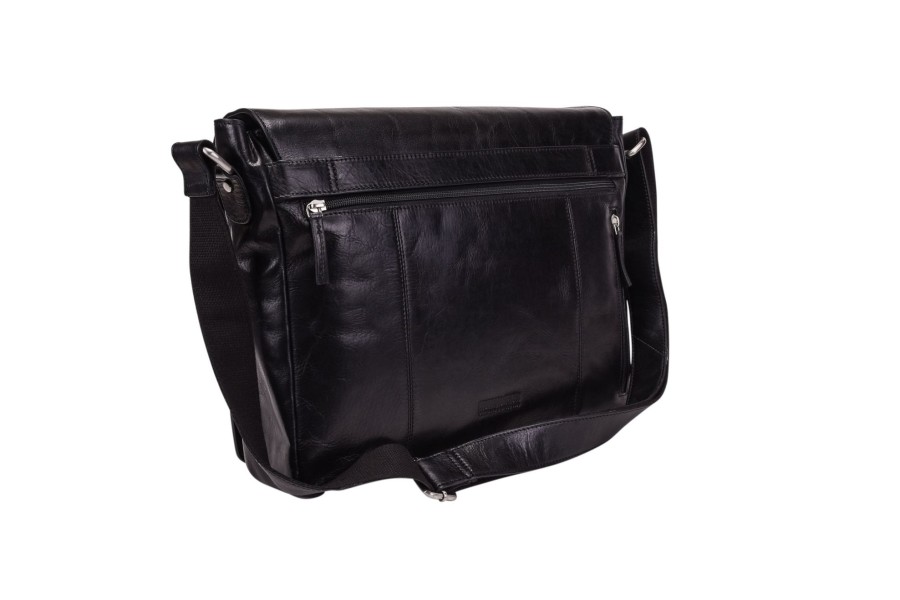 Werktassen Leonhard Heyden | Leonhard Heyden Cambridge Messenger Bag L Black