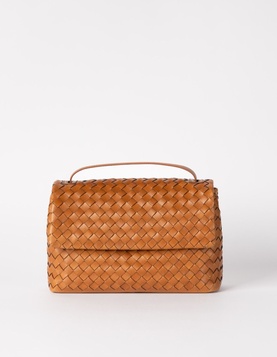 Tassen O My Bag | O My Bag Kenzie Cognac Woven Classic Leather