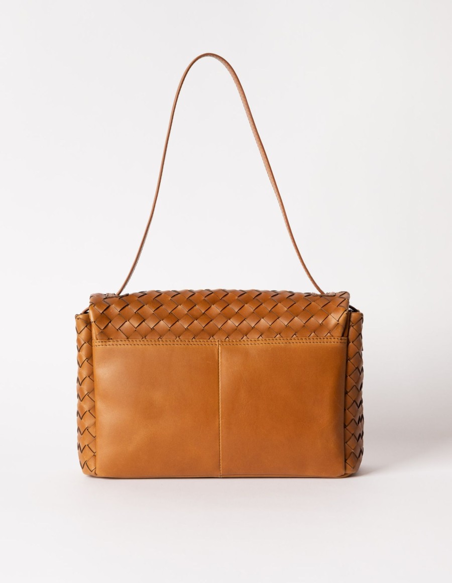 Tassen O My Bag | O My Bag Kenzie Cognac Woven Classic Leather