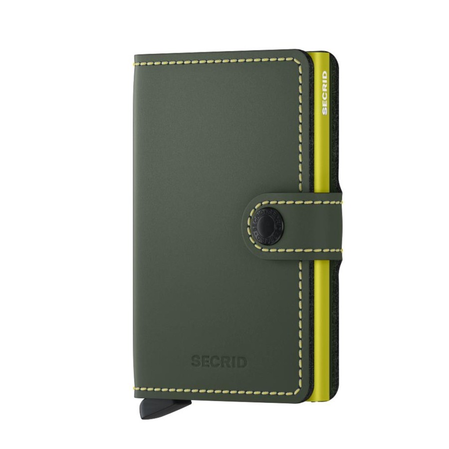 Portemonnees Secrid | Secrid Miniwallet Matte Green Lime