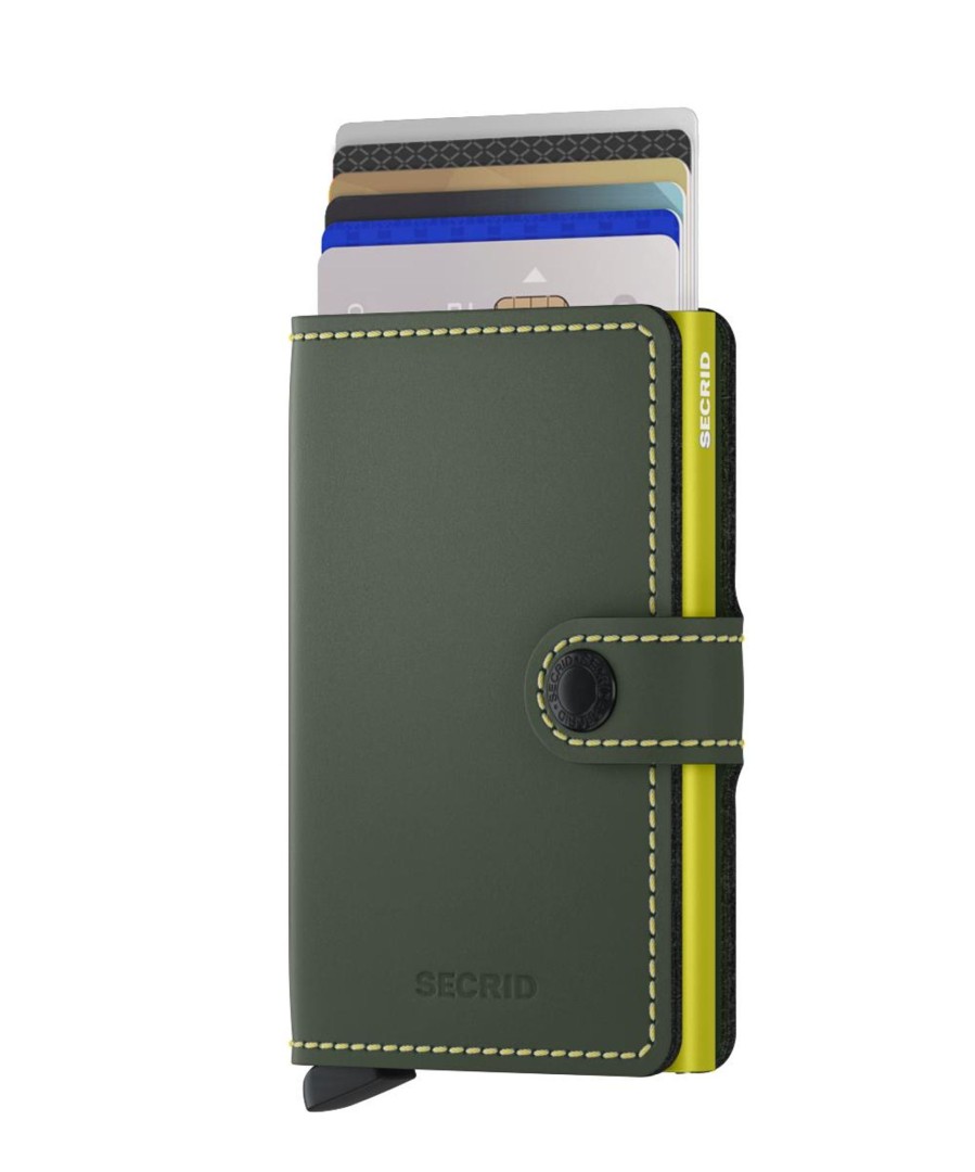 Portemonnees Secrid | Secrid Miniwallet Matte Green Lime