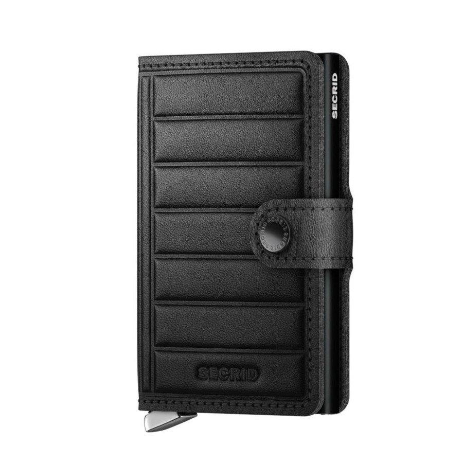 Portemonnees Secrid | Secrid Premium Miniwallet Emboss Lines Black