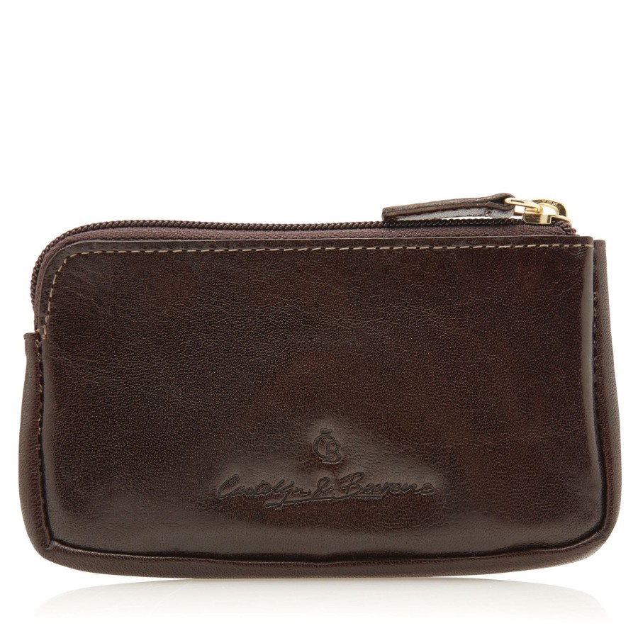 Portemonnees Castelijn & Beerens | Castelijn & Beerens Gaucho Key Case Zip Large Mocca