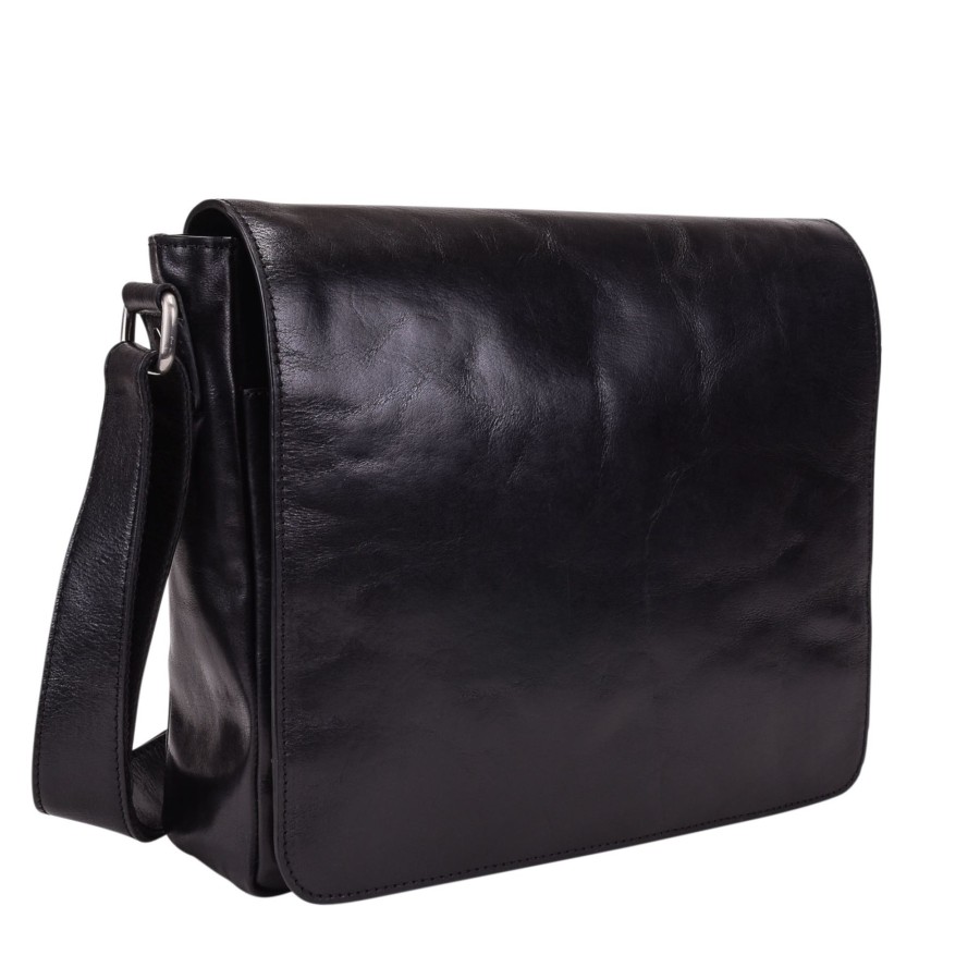 Werktassen Leonhard Heyden | Leonhard Heyden Cambridge Messenger Bag M Black