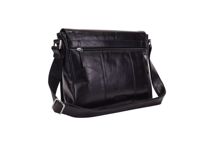 Werktassen Leonhard Heyden | Leonhard Heyden Cambridge Messenger Bag M Black