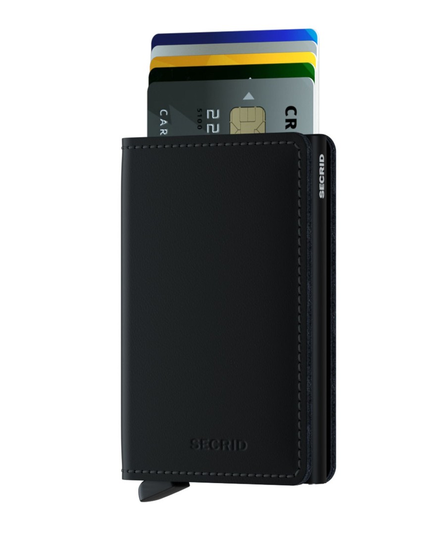 Portemonnees Secrid | Secrid Slimwallet Matte Black