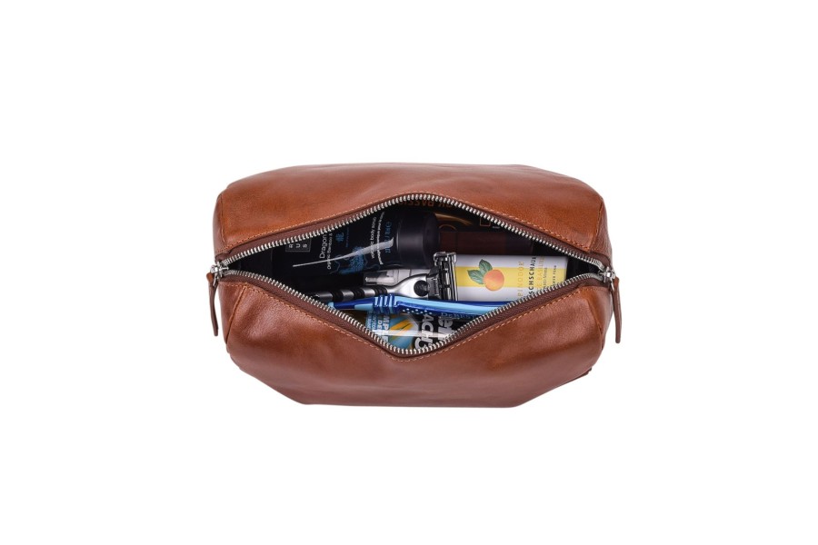 Accessoires Leonhard Heyden | Leonhard Heyden Cambridge Toilet Bag Cognac