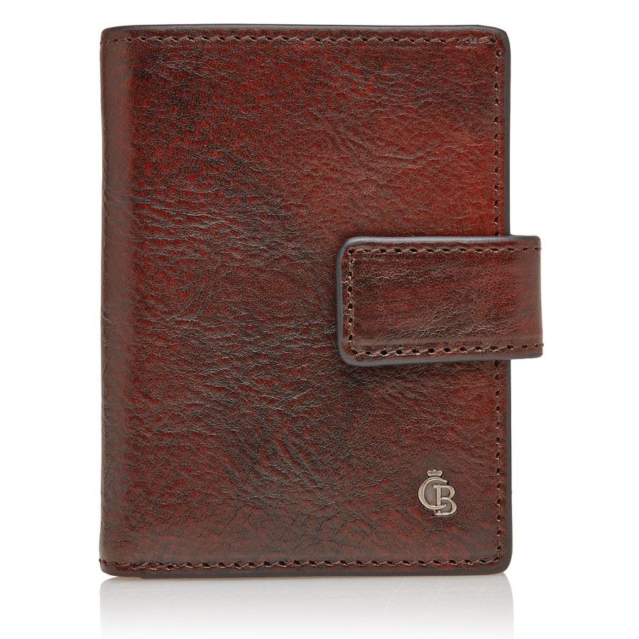 Portemonnees Castelijn & Beerens | Castelijn & Beerens Rien 10 Card Holder Compact Wallet Cognac