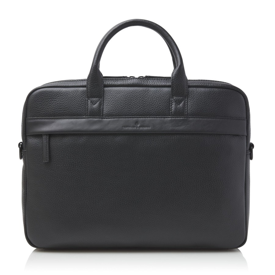 Werktassen Castelijn & Beerens | Castelijn & Beerens Onyx Alpha Laptop Bag 15.6" Double Zip Black