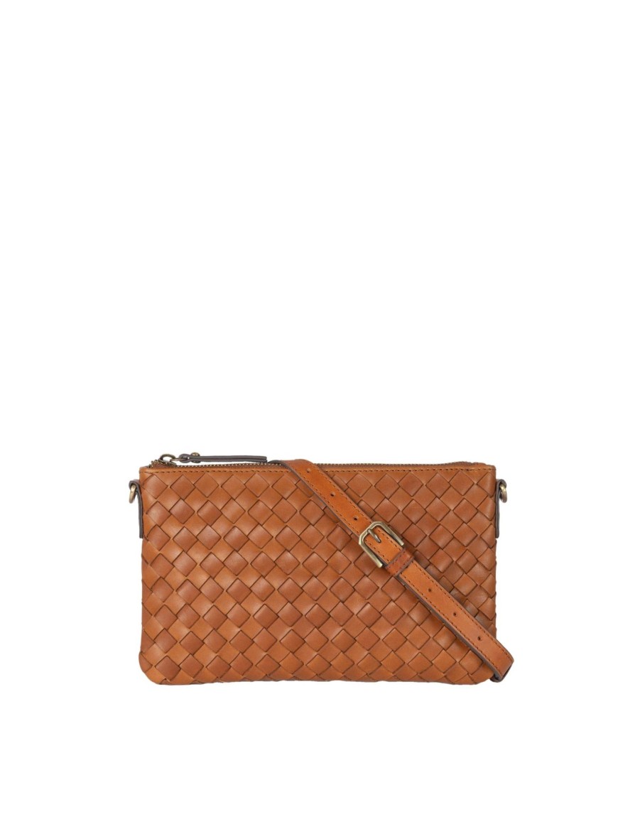 Tassen O My Bag | O My Bag Lexi Cognac Woven Classic Leather