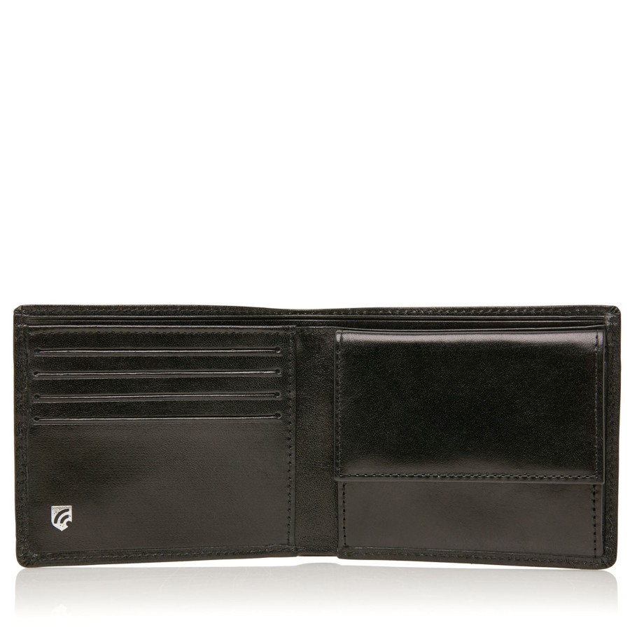 Portemonnees Castelijn & Beerens | Castelijn & Beerens Gaucho 8 Card Billfold Wallet Black