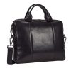 Werktassen Leonhard Heyden | Leonhard Heyden Roma Zipped Briefcase Slim 1 Compartment Black