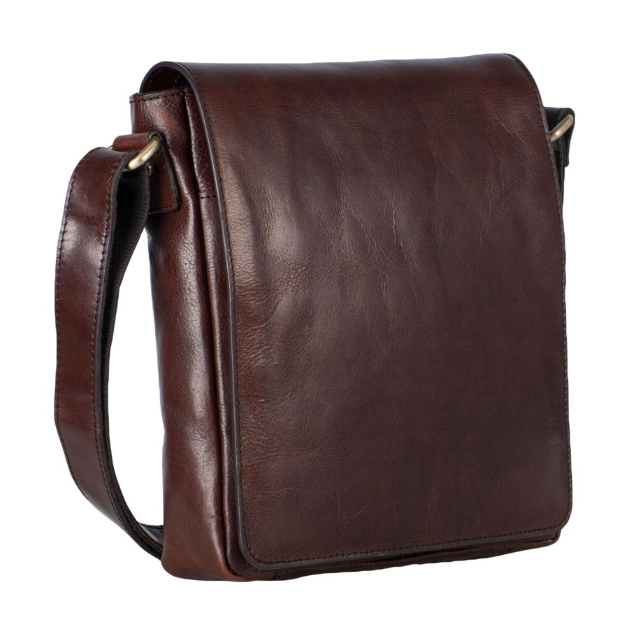 Tassen Leonhard Heyden | Leonhard Heyden Cambridge Messenger Bag S Red Brown