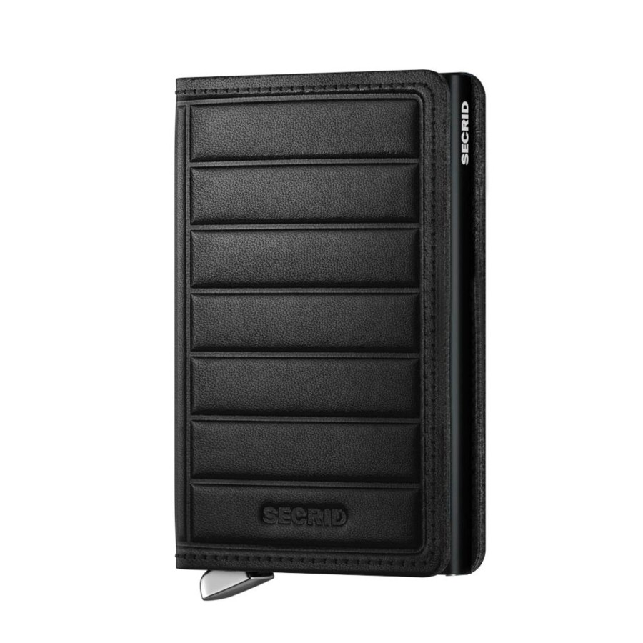 Portemonnees Secrid | Secrid Premium Slimwallet Emboss Lines Black