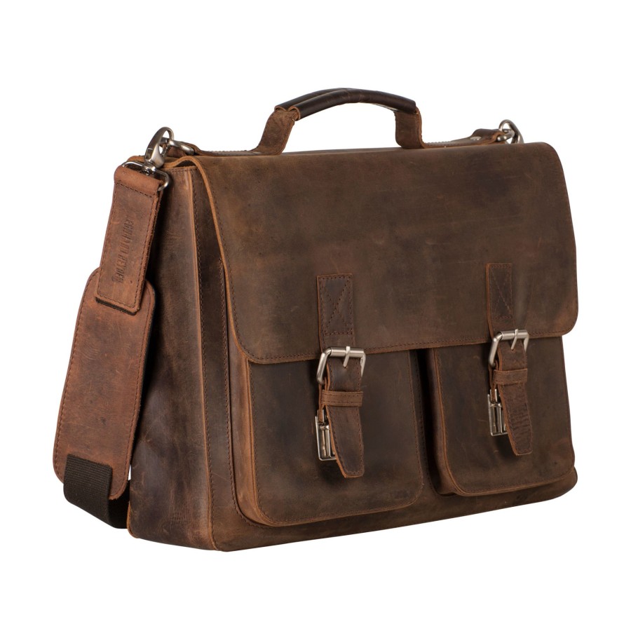 Werktassen Leonhard Heyden | Leonhard Heyden Salisbury Briefcase 1 Compartment Brown