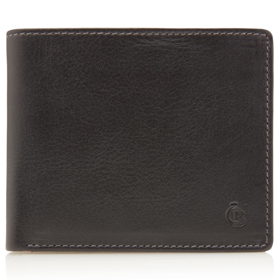 Portemonnees Castelijn & Beerens | Castelijn & Beerens Canyon 8 Card Billfold Wallet Black