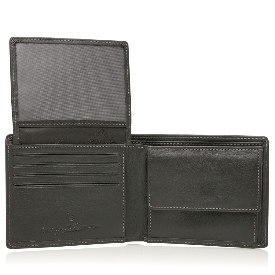 Portemonnees Castelijn & Beerens | Castelijn & Beerens Canyon 8 Card Billfold Wallet Black