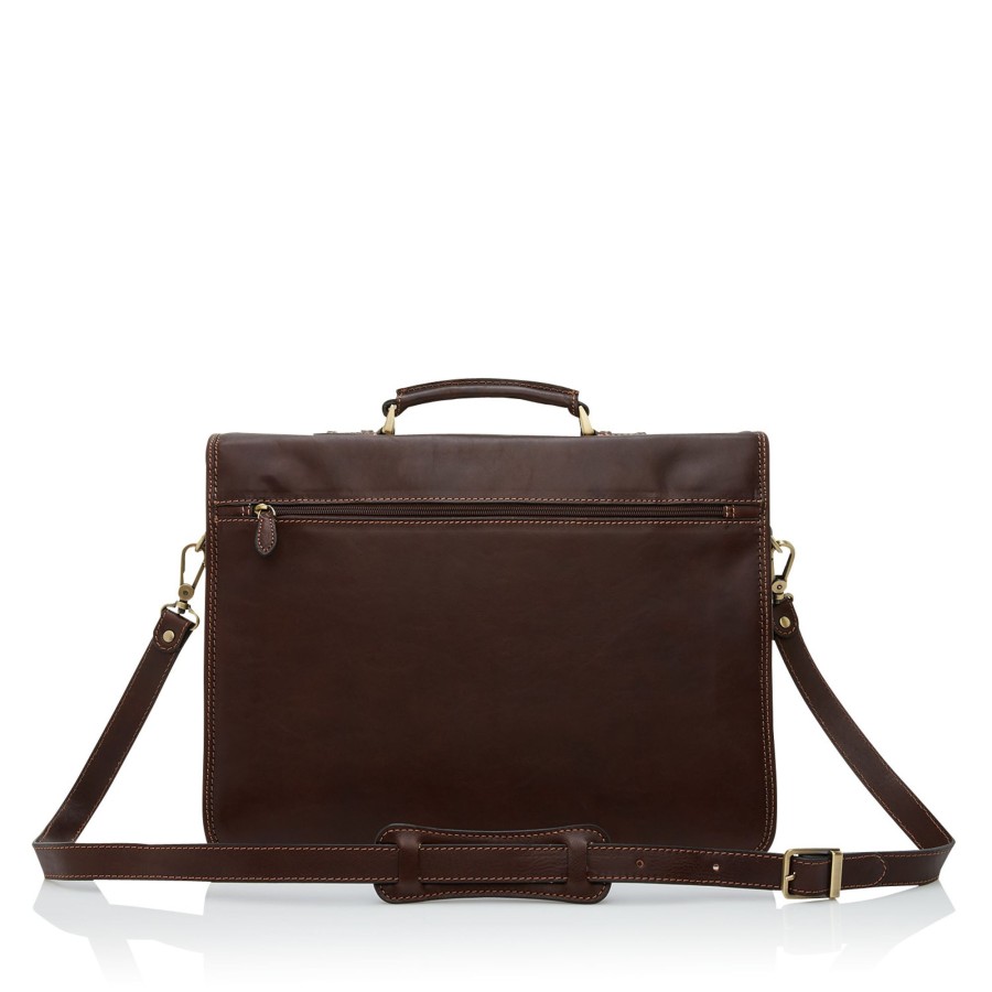 Werktassen Castelijn & Beerens | Castelijn & Beerens Verona Laptop Bag 13.3" + Tablet Double Pocket Mocca