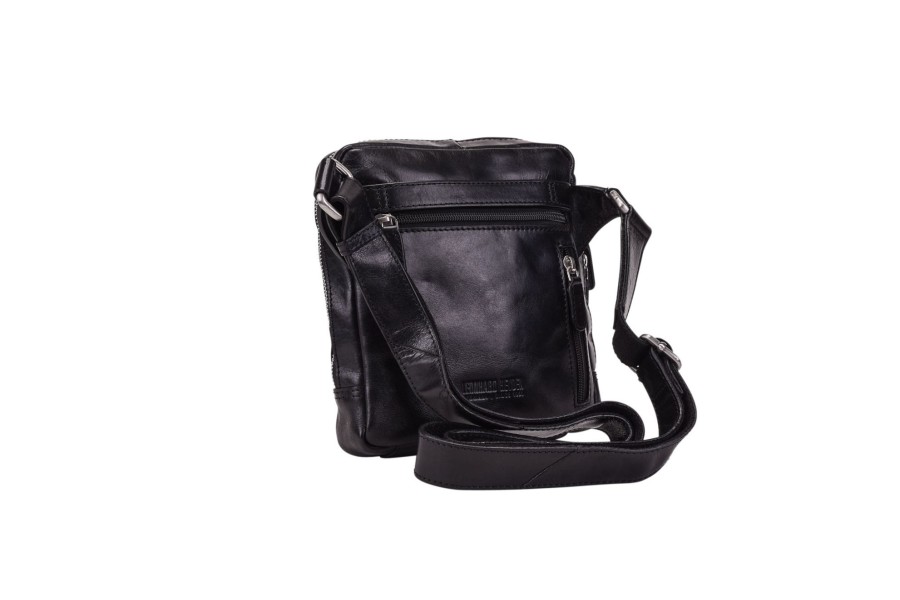 Tassen Leonhard Heyden | Leonhard Heyden Cambridge Zipped Messenger Bag S Black