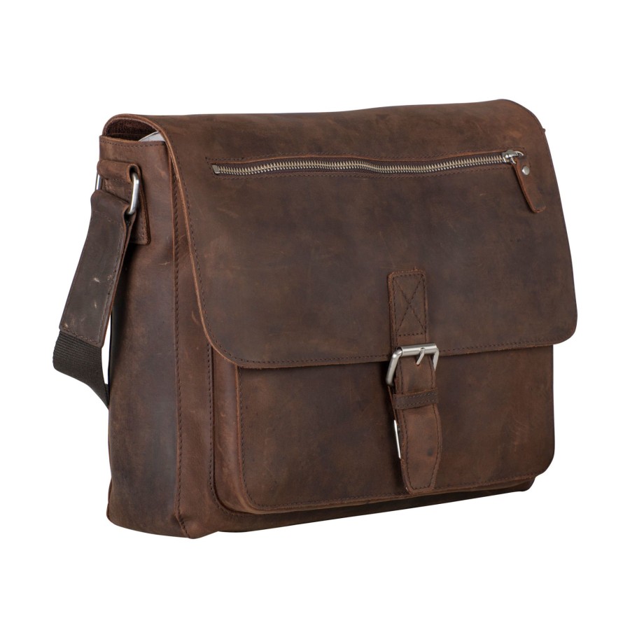 Werktassen Leonhard Heyden | Leonhard Heyden Salisbury Messenger Bag M Brown