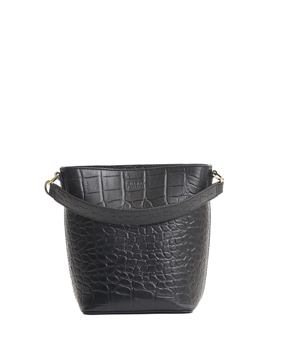 Tassen O My Bag | O My Bag Bobbi Bucket Bag Midi Black Croco