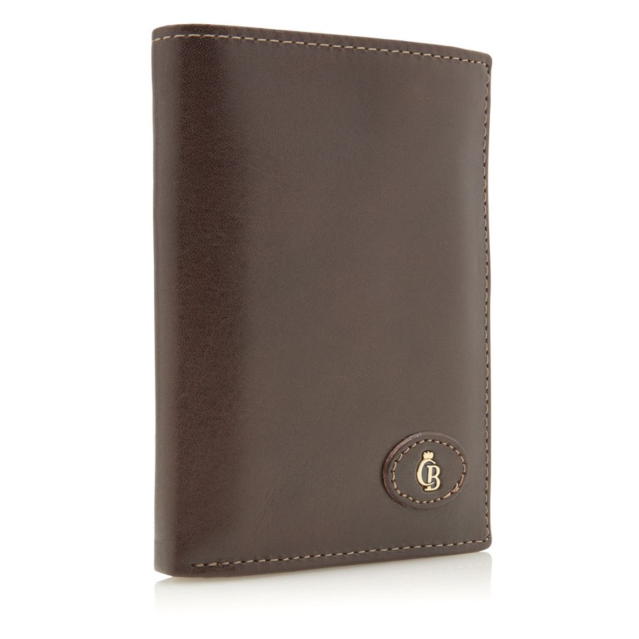 Portemonnees Castelijn & Beerens | Castelijn & Beerens Gaucho 9 Card Tri Fold Wallet Mocca