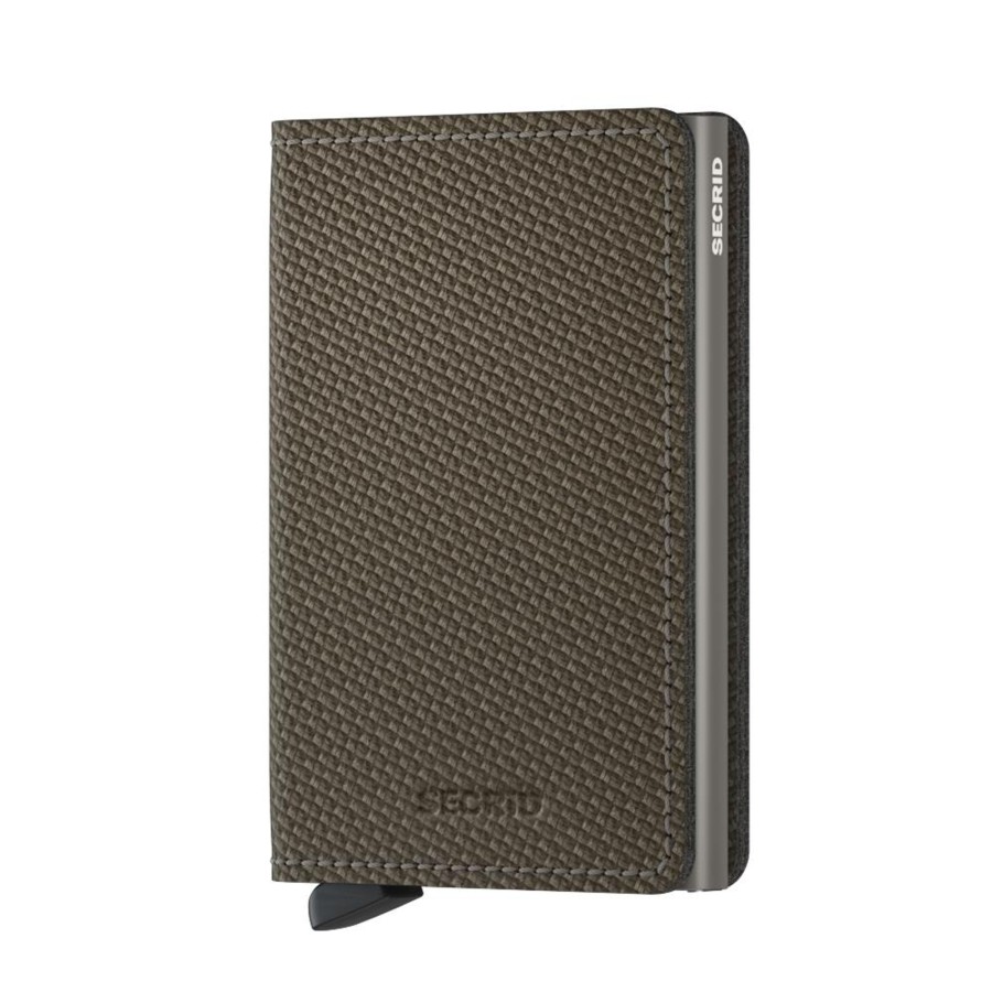 Portemonnees Secrid | Secrid Slimwallet Carbon Khaki