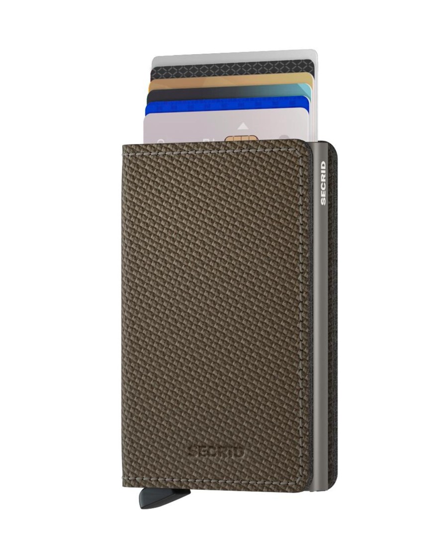 Portemonnees Secrid | Secrid Slimwallet Carbon Khaki