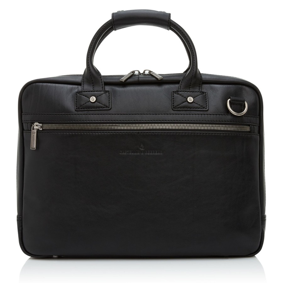 Werktassen Castelijn & Beerens | Castelijn & Beerens Firenze Laptop Bag 15.6" + Tablet Single Zip Black