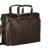 Werktassen Leonhard Heyden | Leonhard Heyden Dakota Zipped Briefcase 2 Compartments Brown