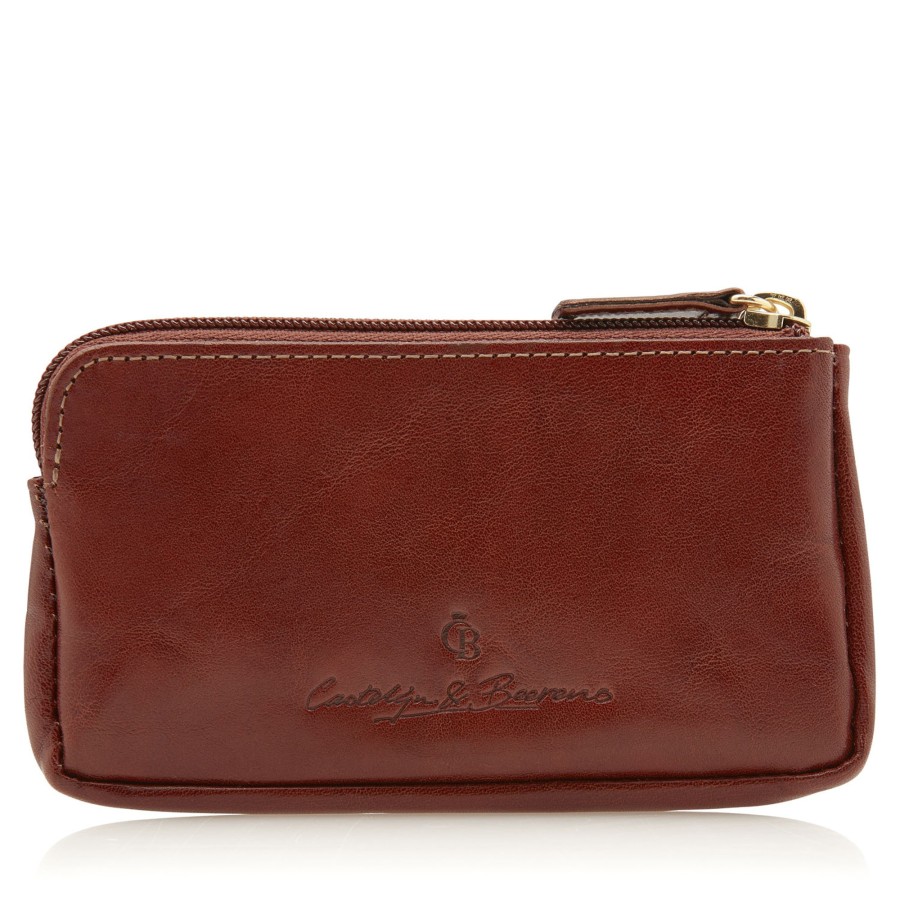 Portemonnees Castelijn & Beerens | Castelijn & Beerens Gaucho Key Case Zip Large Cognac