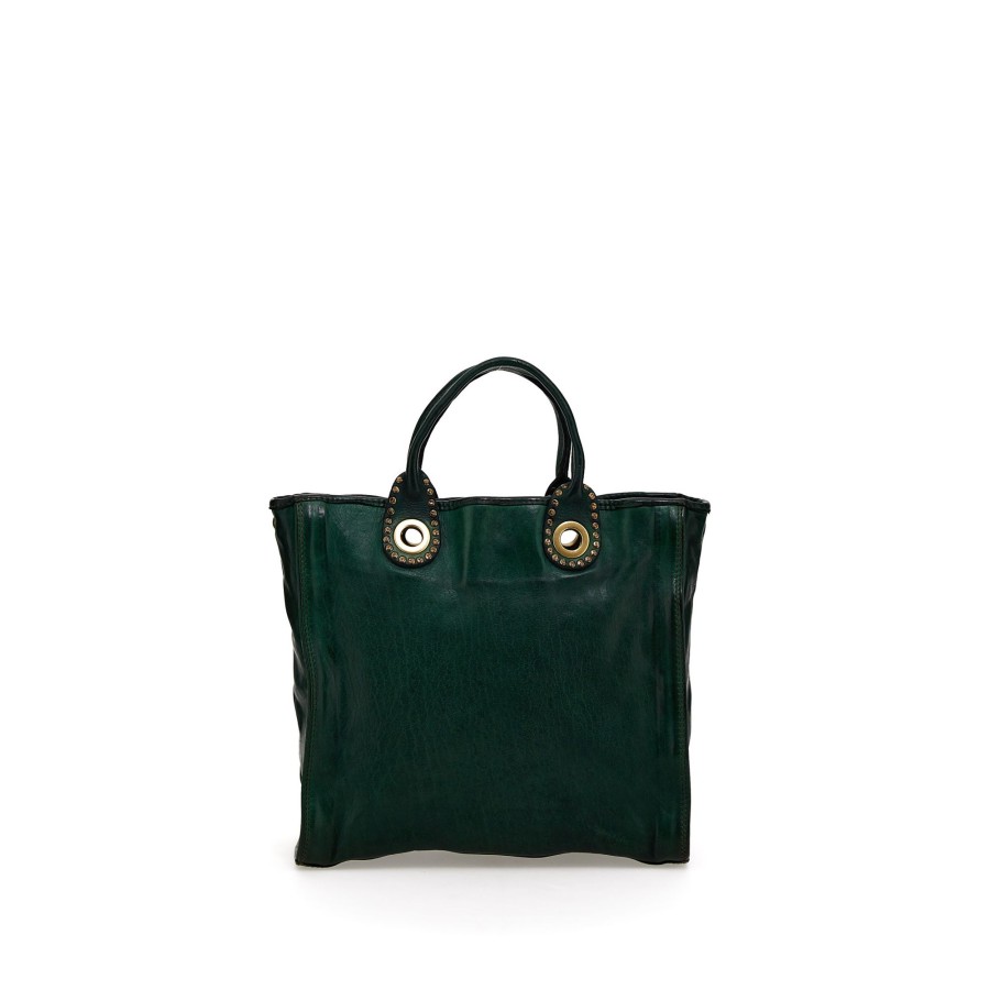 Tassen Campomaggi | Campomaggi Shopping Small Bottle Green