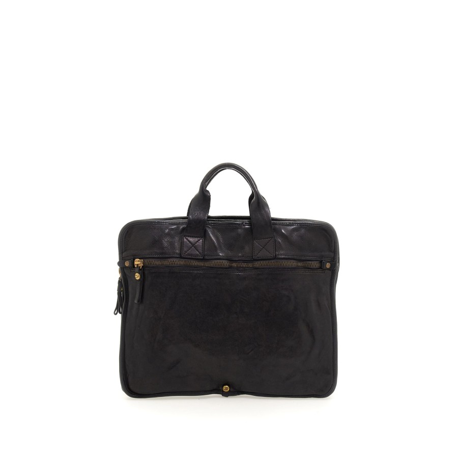 Werktassen Campomaggi | Campomaggi Briefcase Laptop Black