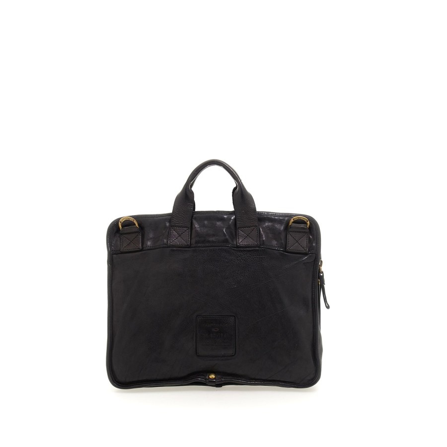 Werktassen Campomaggi | Campomaggi Briefcase Laptop Black