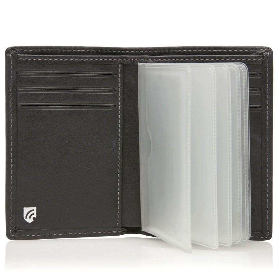 Portemonnees Castelijn & Beerens | Castelijn & Beerens Canyon 14 Card Holder Mini Wallet Black