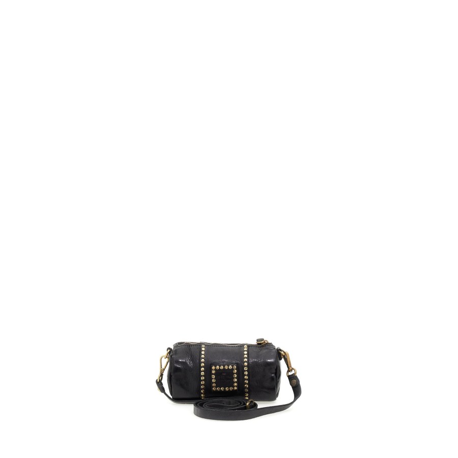 Tassen Campomaggi | Campomaggi Traditional Kura Small Crossbody Bag Black